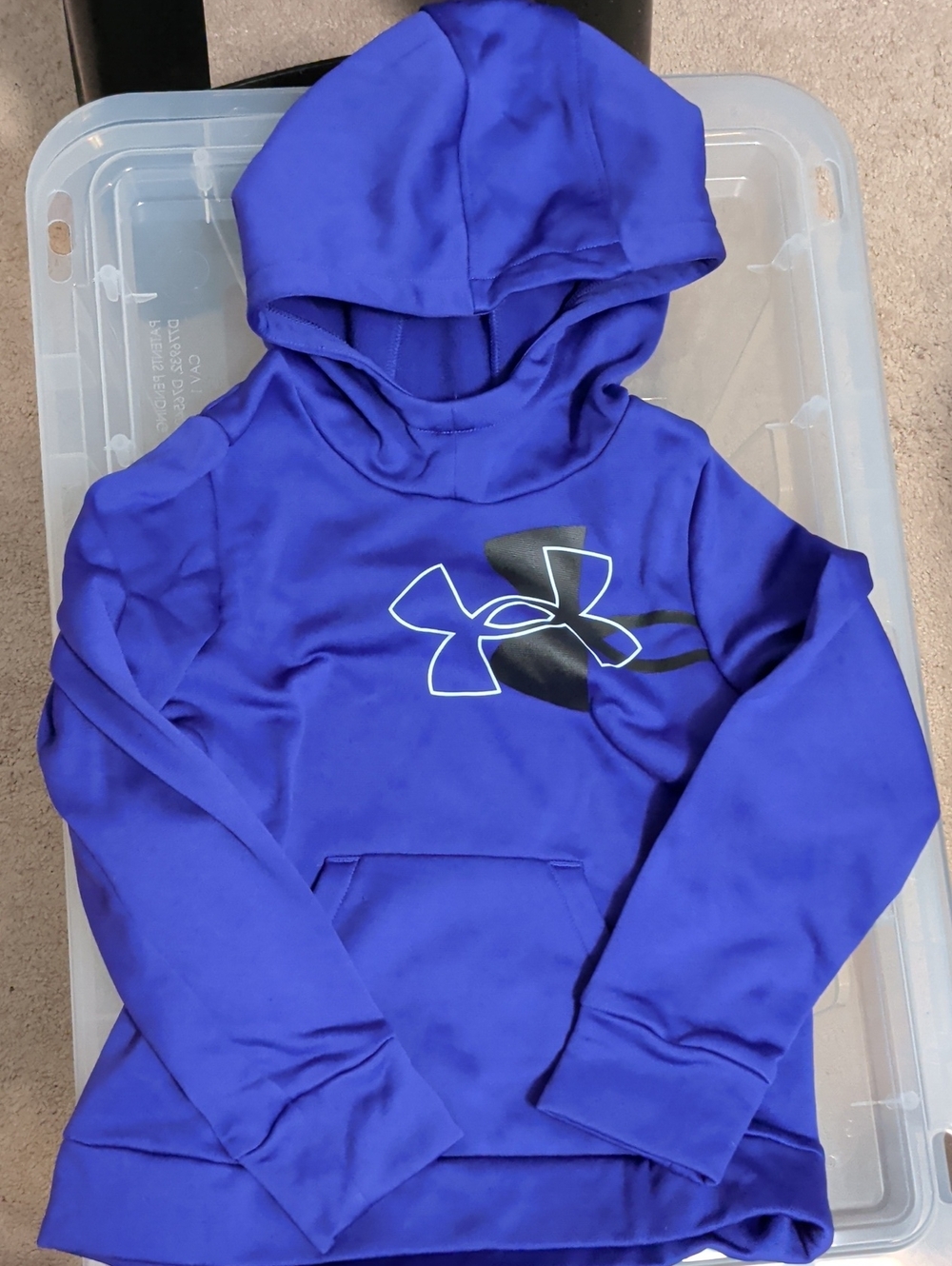 Under Armour Kids Purple Pullover Hoodie with Logo